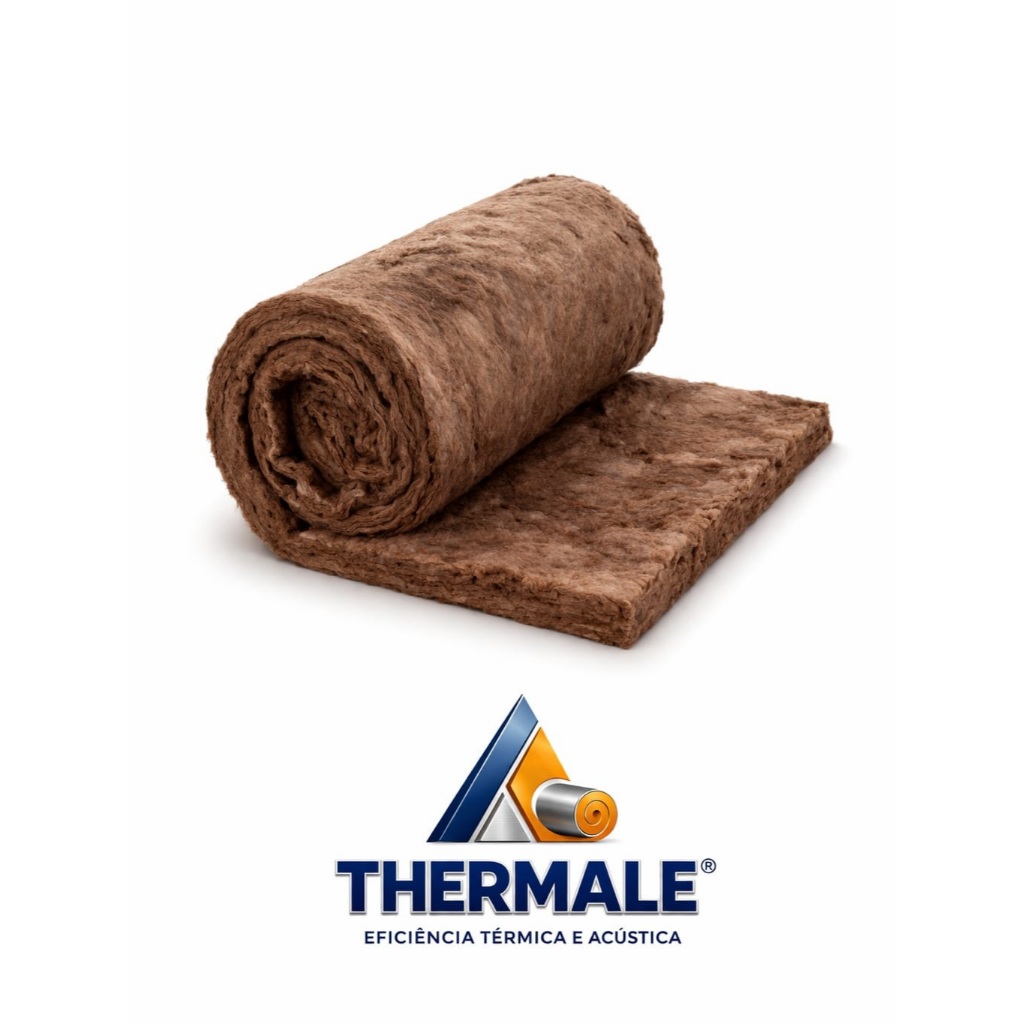 Manta Lã de Rocha 120x60x50mm - Isolamento térmico e acústico 32 kg M³