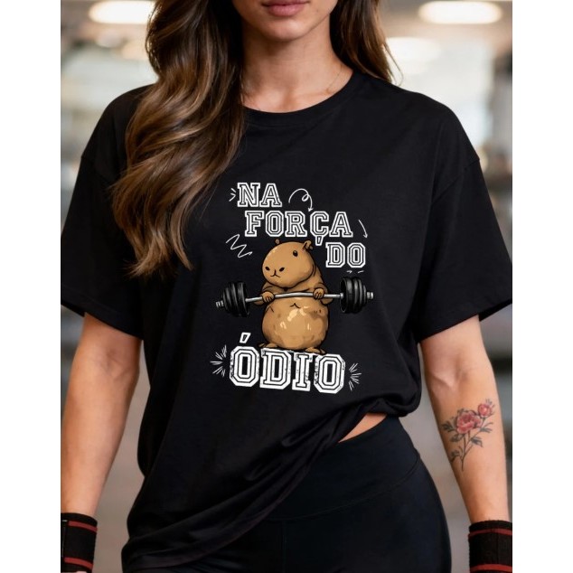 Camiseta oversized Camisa Feminina Larga Academia Fitness Gym Treino estilo de Rua Blusa Blusão Várias Cores Lançamento