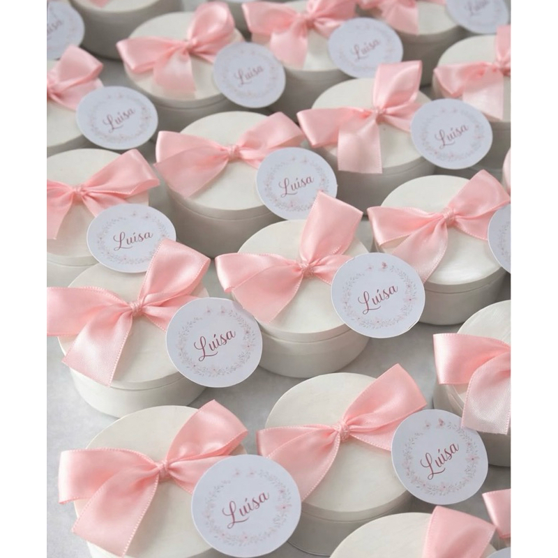 Mini Velas, Pote Gesso, Kit 50,80 e 100 Lembrancinha Personalizada, maternidade, chá de bebê, casamento e outros
