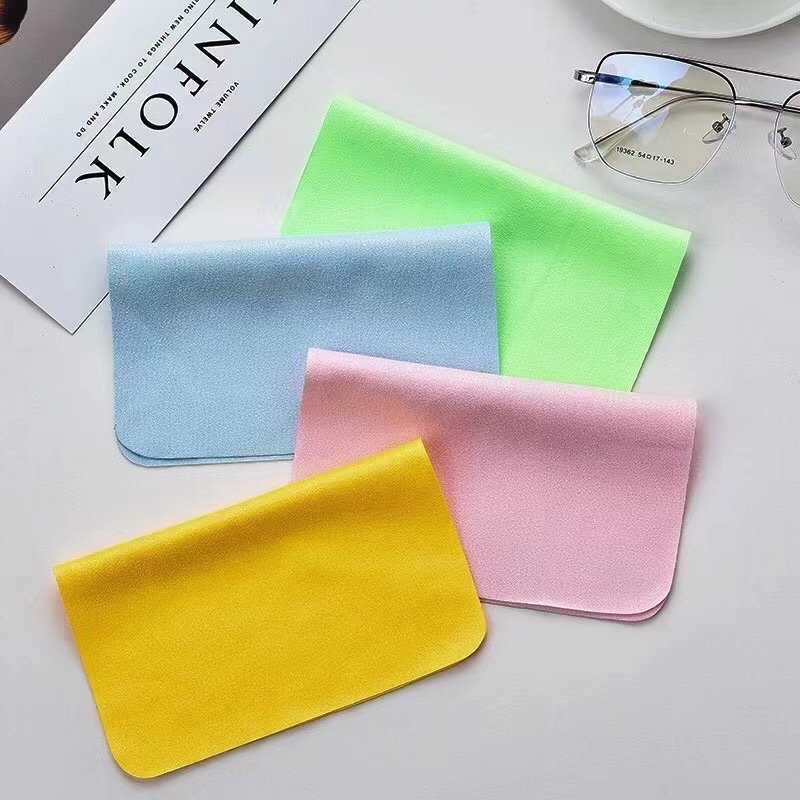 Kit de 10/15/20 unid Flanela para limpar lentes de óculos e tela de celular Tamanho 14,5 cm x17,5 cm