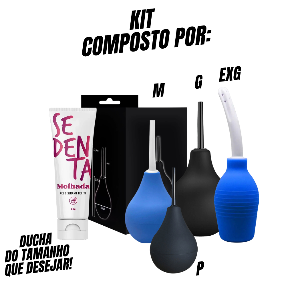 Ducha Higiênica Ajustável + Gel Sedenta 50g | Linha Premium Completa