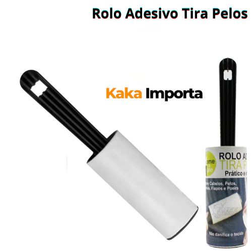 Rolo Tira Pelos e Cabelos de Roupas, Rolinho Super Prático Contém 20 Folhas.