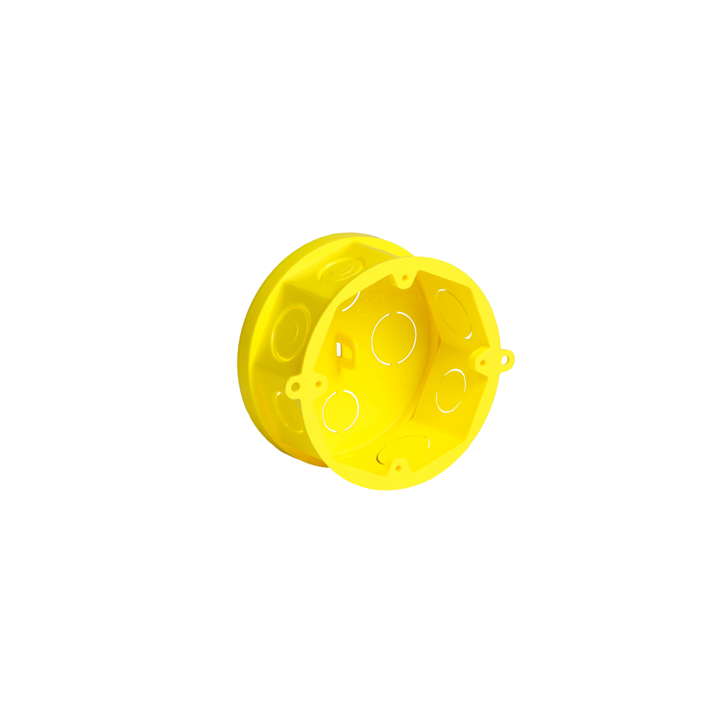 Pacote Com 12 Caixa De Luz Octogonal Para Laje 4X4 Amarela Krona em Oferta na Shopee