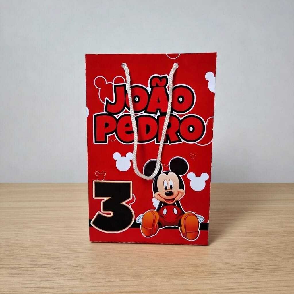 SACOLINHA MICKEY |  Lembrancinha | Festa Infantil | Sacolinha | Papelaria Personalizada