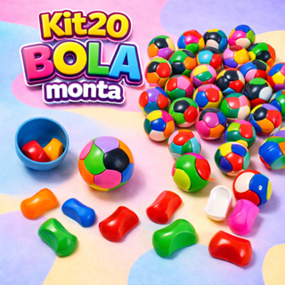 Kit 20 Bolinha Quebra Cabeça Monta e Desmonta Kit Festa Lembrancinha Educativo Brinquedo Infantil em Oferta na Shopee