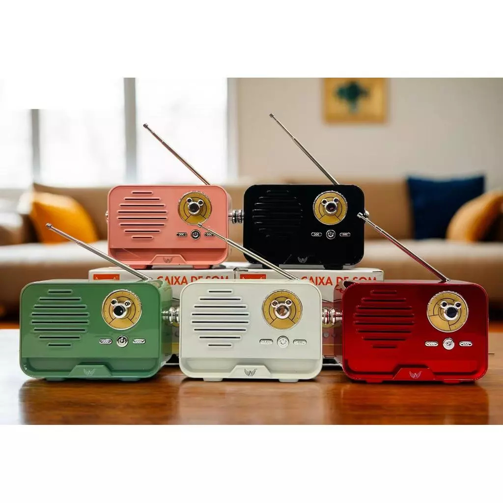 Mini Radio Fm Recarregavel Com SD USB Radio FM Bluetooth– Modelo AD-8099