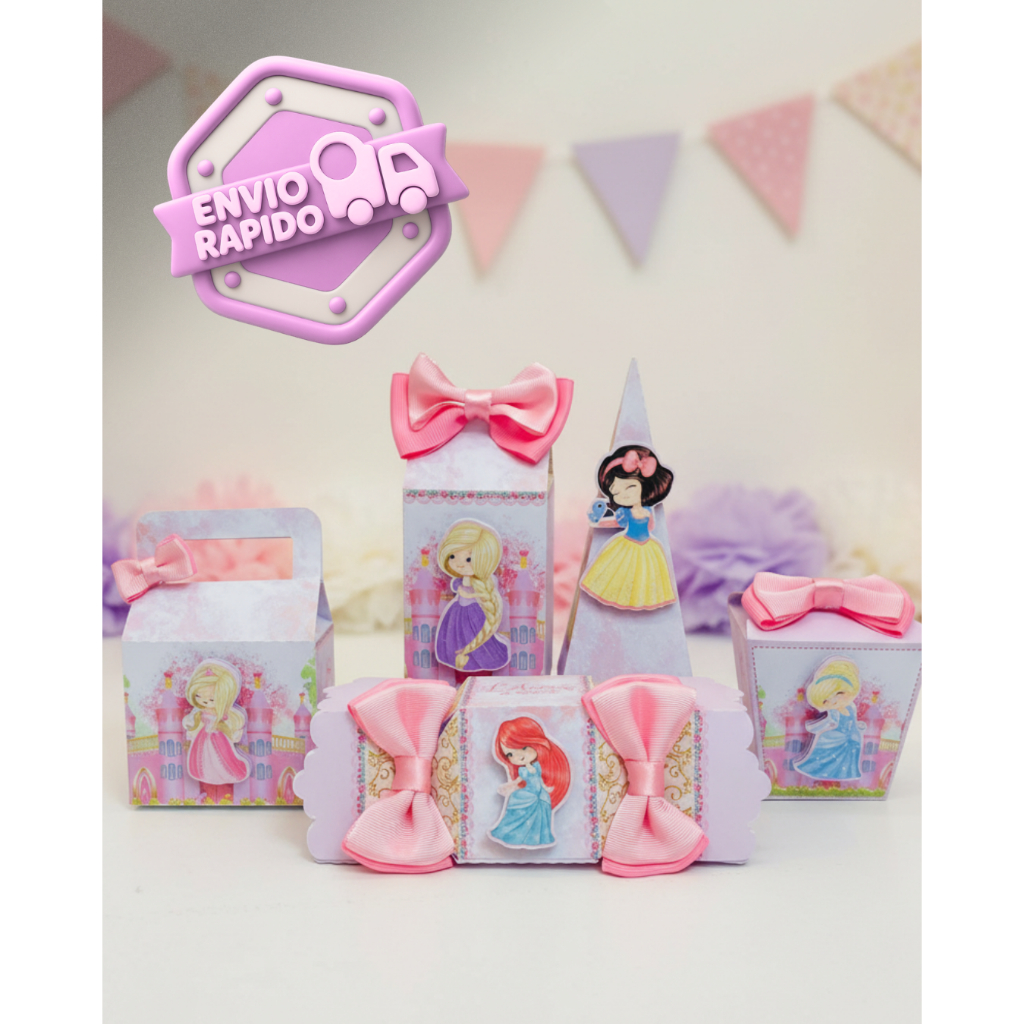 Kit Festa Princesas da Disney Cute Personalizado | Lembrancinhas Aniversário Festa Infantil