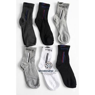 Kit 3 a 24 Pares Meia Longa Mesclada Algodão Super Confortável, Masculina Feminina Unissex direto da fabrica