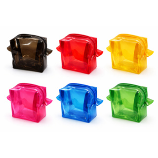 Kit 2 Mini Necessaire Transparente Porta Maquiagem Higiene Viagem PVC em Oferta na Shopee