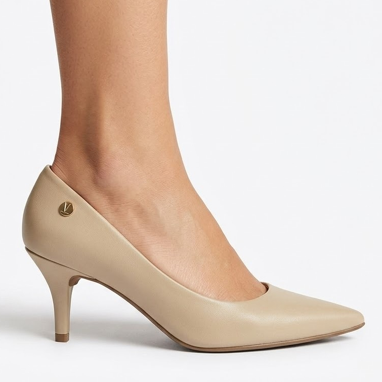 Sapato Feminino Scarpin Salto Baixo Vizzano Original Sapato Bico Fino Confortável Elegante Clássico · foto 2