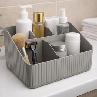 Porta Organizador de Banheiro Com Divisórias Maquiagem Cosméticos Multiuso 20cm x 15cm x …