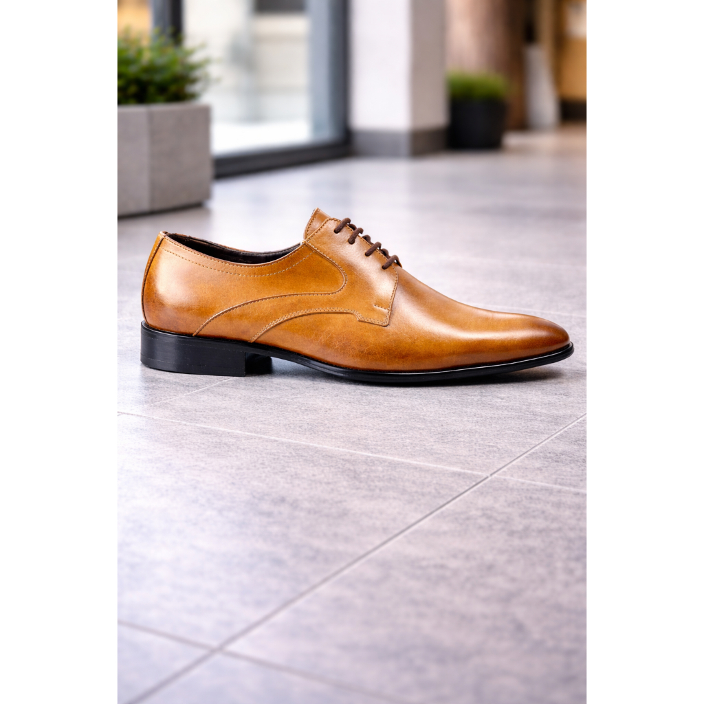 Sapato Social Bico Fino de Gala Masculino Casual Em Couro Nobre Moderno