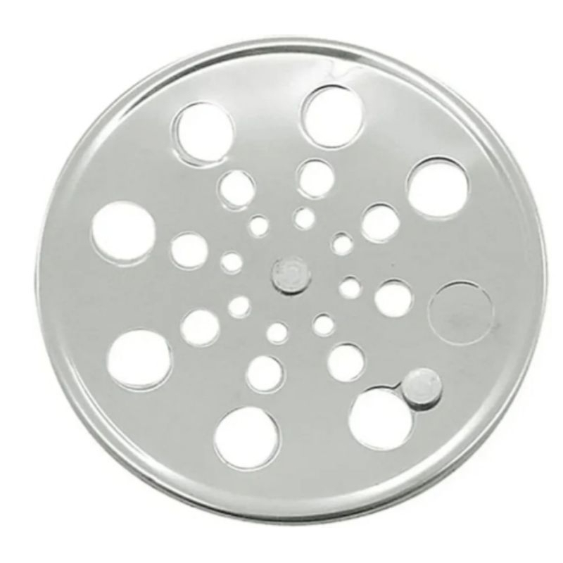 Ralo Grelha Inox Para Banheiro Redondo 15x15 Com Fecho - Entrega Imediata