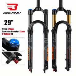 Garfo suspensão Mtb Bolany, Trava manual, 120mm, Espiga reta, Super lubrificado, Manutenção descomplicada, Amortecimento