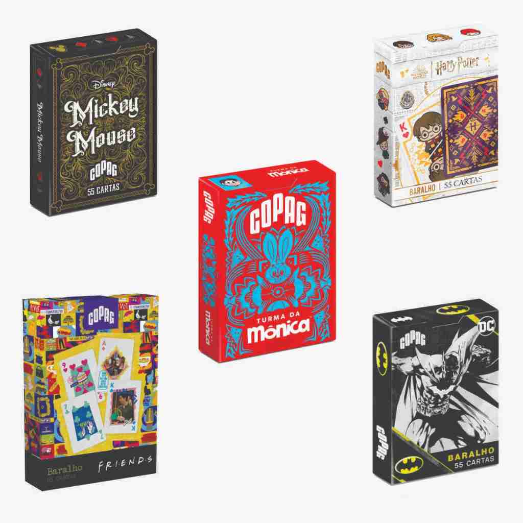 Baralho Turma Da Mônica Mickey Friends Batman Harry Potter 55 Cartas Copag