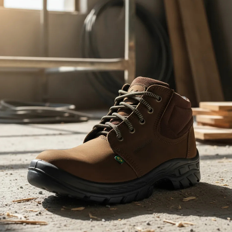 Botina bota De Segurança Nobuck Bico De Pvc ecosafety CA CA 40677 Epi