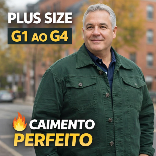 Jaqueta Jeans Masculina Plus Size G1 ao G4 Sarja Plus Size Confortável Casual Moderna