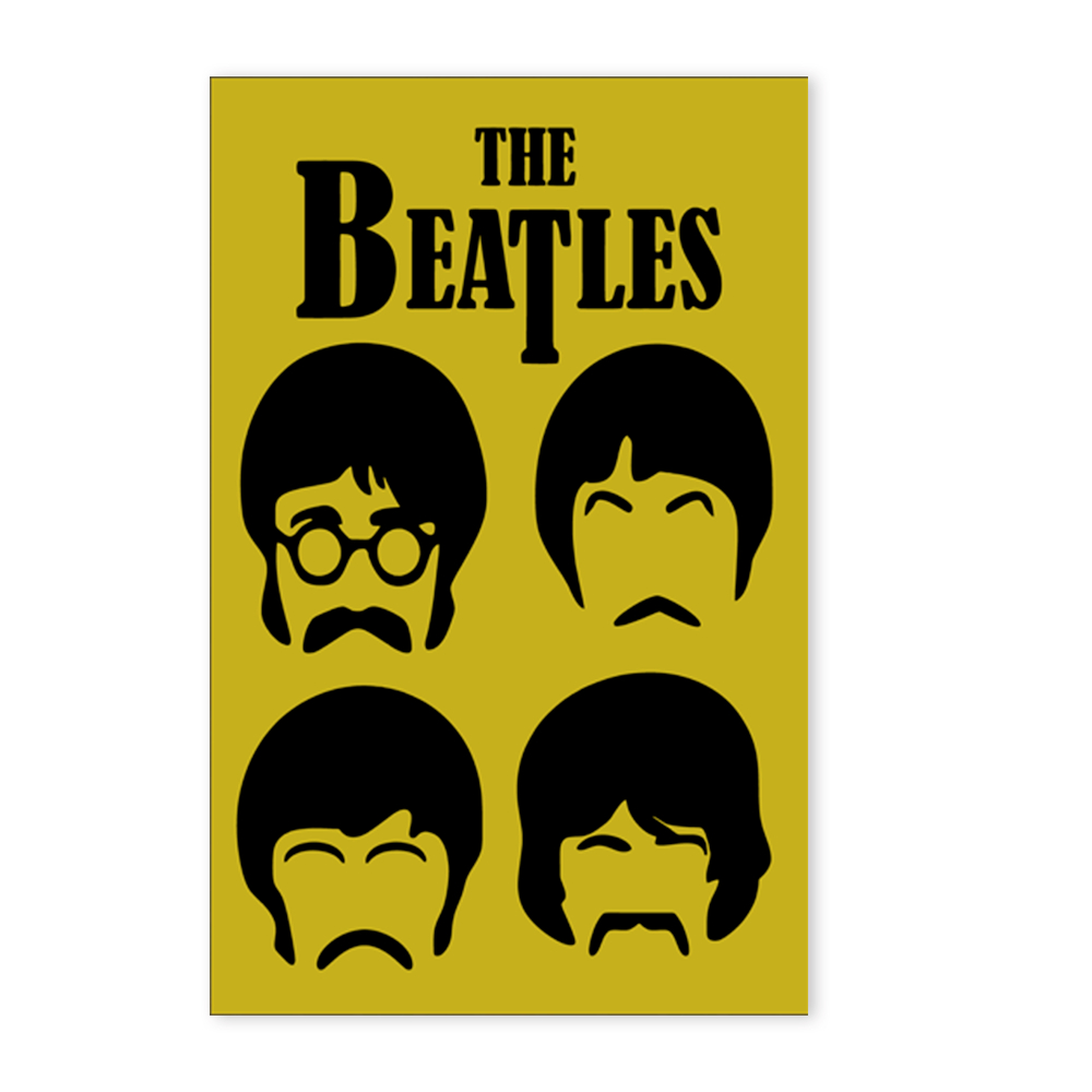 Capa Painel de Festa 1,50x2,20 Retângular Print Gráfico Sublimado Premium Tema Beatles Rock And Roll
