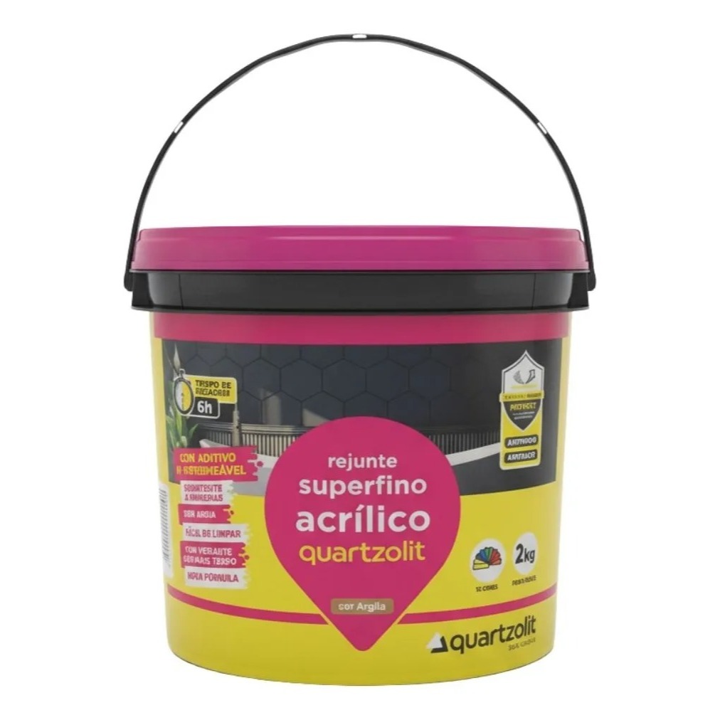 Rejunte Acrílico Superfino Cinza Platina 2kg Quartzolit