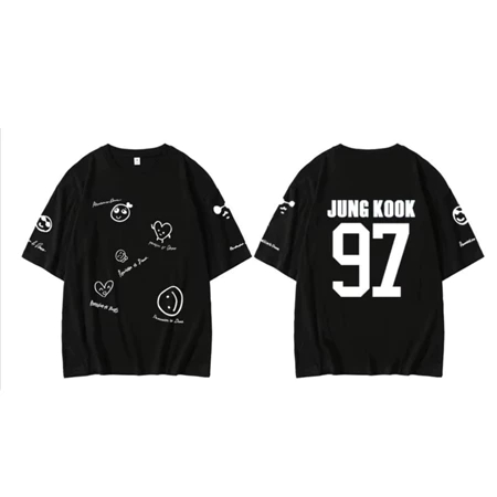 Camiseta 100% Algodão Army bangtanboys BTS JUNGKOOK JIMIN V JIN RM Eii iSUGA JHOPE moda Kpop BTS