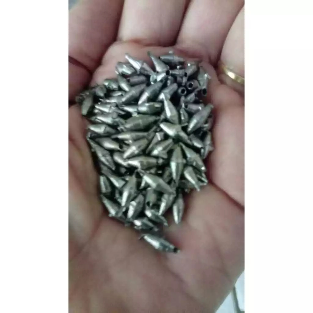 Chumbada Arroz Arrozinho Bolinha Para Pesca De Lambari 100 Un. = OPÇÕES: 0,3 GRAMA, 0,7 GRAMA, 1 GRAMA