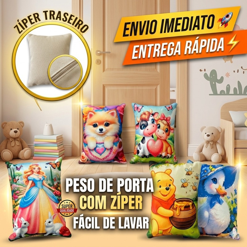 Peso de Porta Personalizado | Apoio trava porta | utilidade trava porta  | decorativo infantil exclusivo para casa