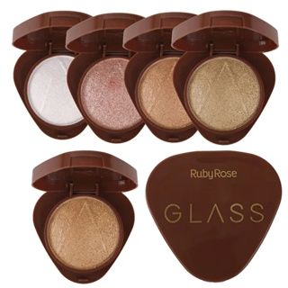 Iluminador Baked Glass Ruby Rose - Glow Natural Textura Fina e Aveludada em Oferta na Shopee