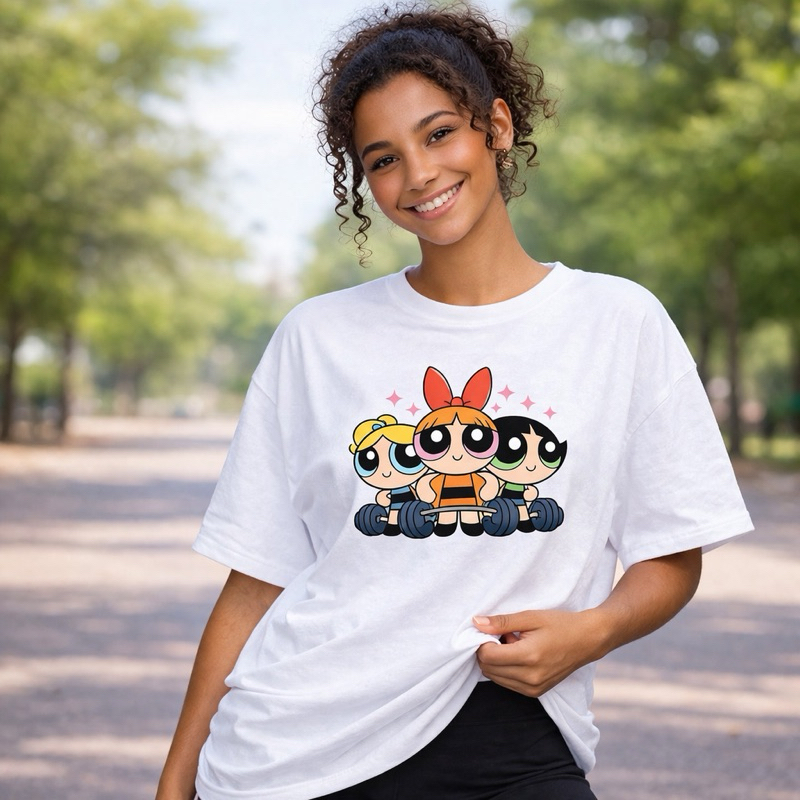 Camiseta Oversized Feminina Estampada 100% Algodão Streetwear Casual Academia Confortável