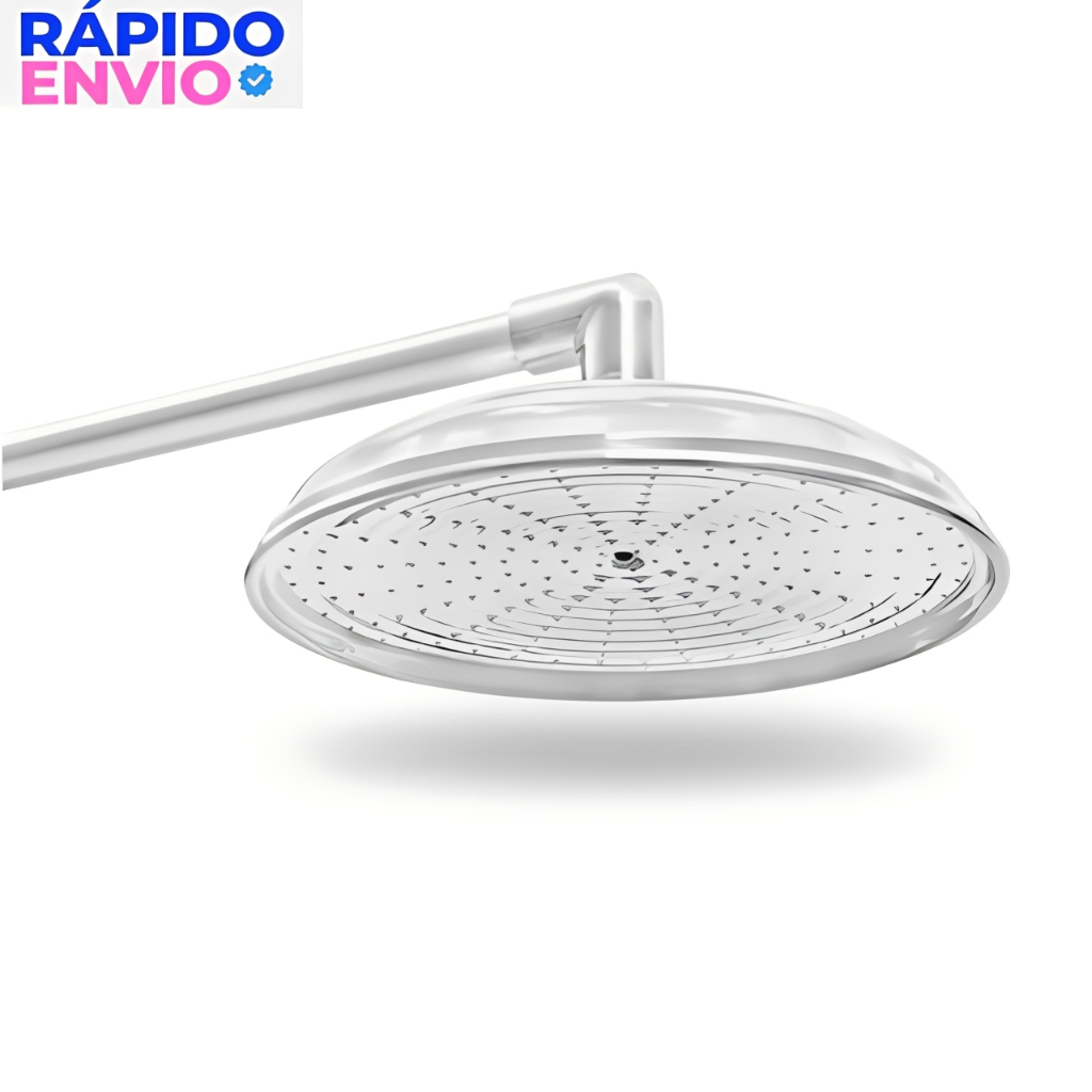 Ducha Cascata Chuveirão Em Alumínio Polido Para Piscina Luxo Cano de 40Cm Capelacqua