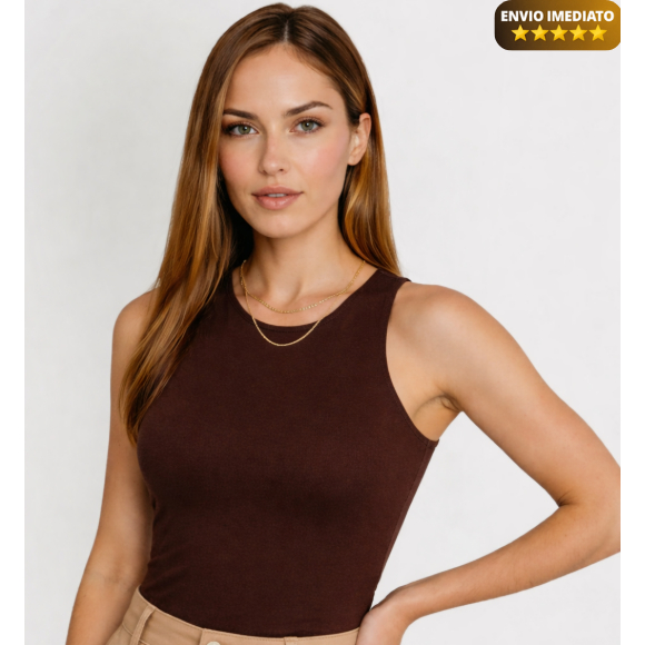 Regata Blusinha Feminina Suplex Duplo Básica Elegante Blogueira Tendencia em Oferta na Shopee