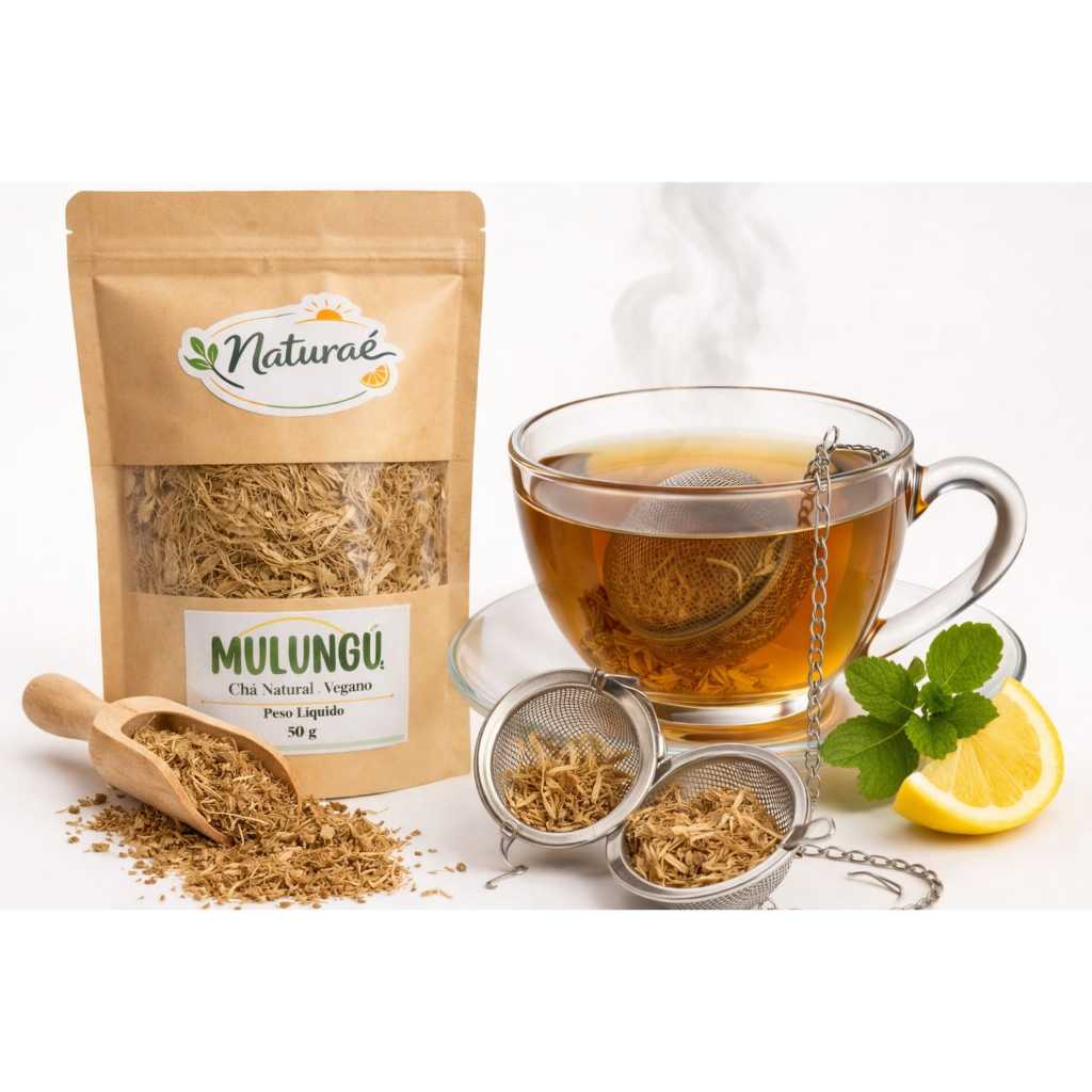 Imagem Chá de Mulungu Premium 50g Naturaé – 100% natural, Calmante, Relaxante, Bem-estar e vegano.