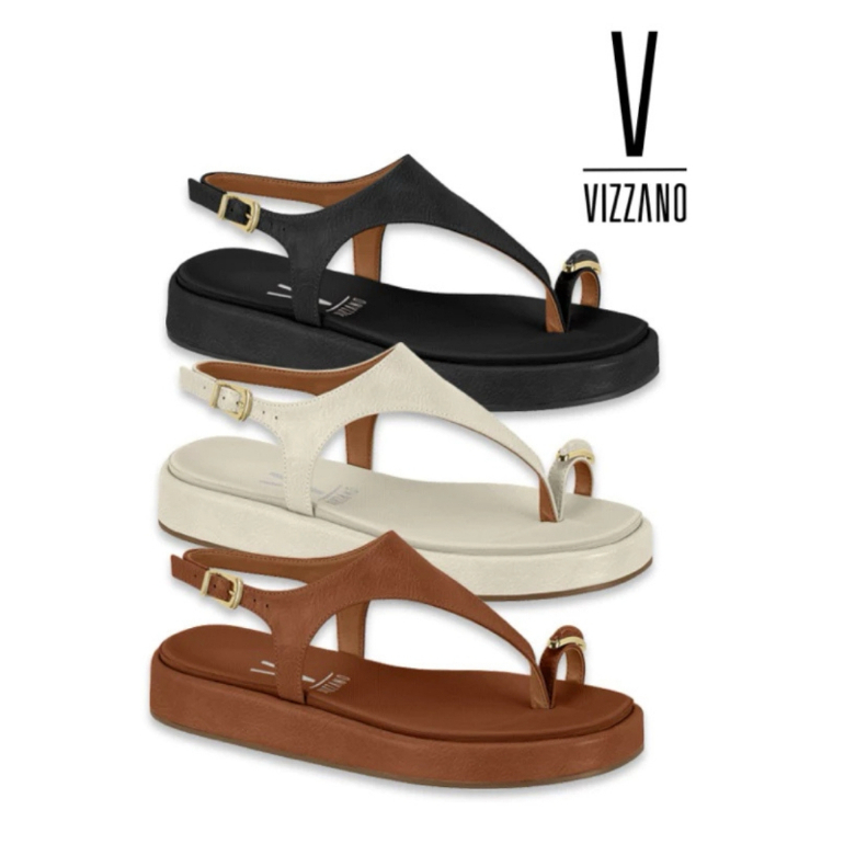 Sandália Vizzano Feminina Plataforma Papete Dedo Ring Toe Elegante Confortável Original 6506.127