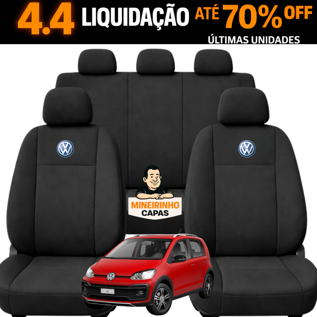 Capa Banco Carro Volkswagen Tecido Original Grosso Up Polo Gol Fox Todos Modelos + Brinde