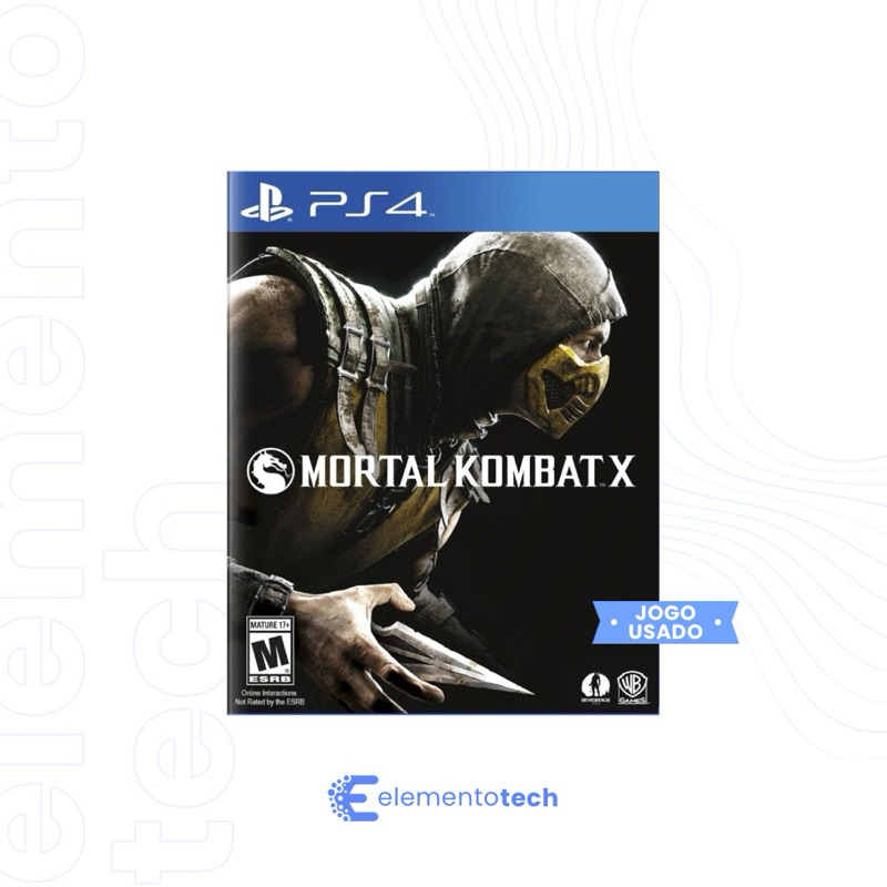 Mortal Kombat X PS4 Seminovo Mídia Física Original Jogo de Luta Fighting PlayStation 4