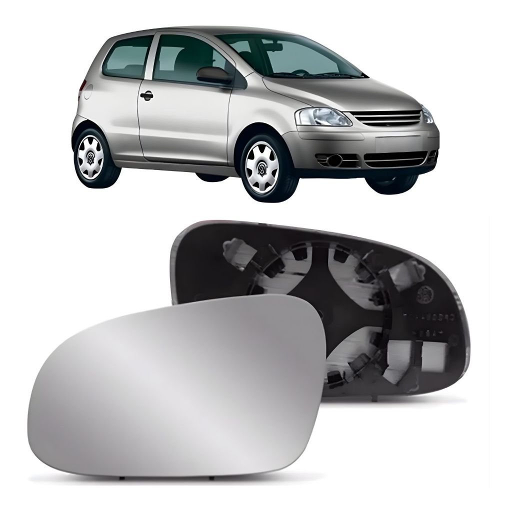 Refil Lente Retrovisor Com Base VW Fox 2003 a 2009