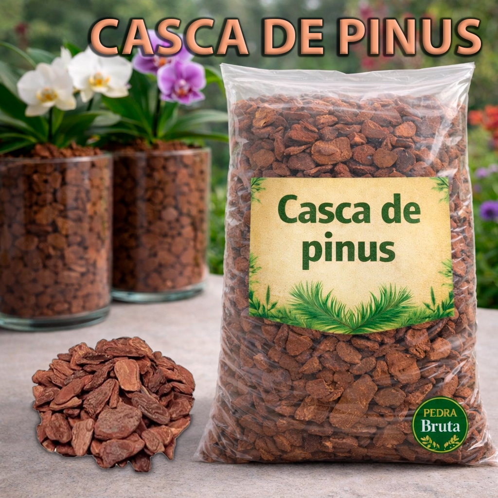 Casca de Pinus Natural Para Jardinagem e Decoração Litros e Kg Para vasos e jardim em Oferta na Shopee