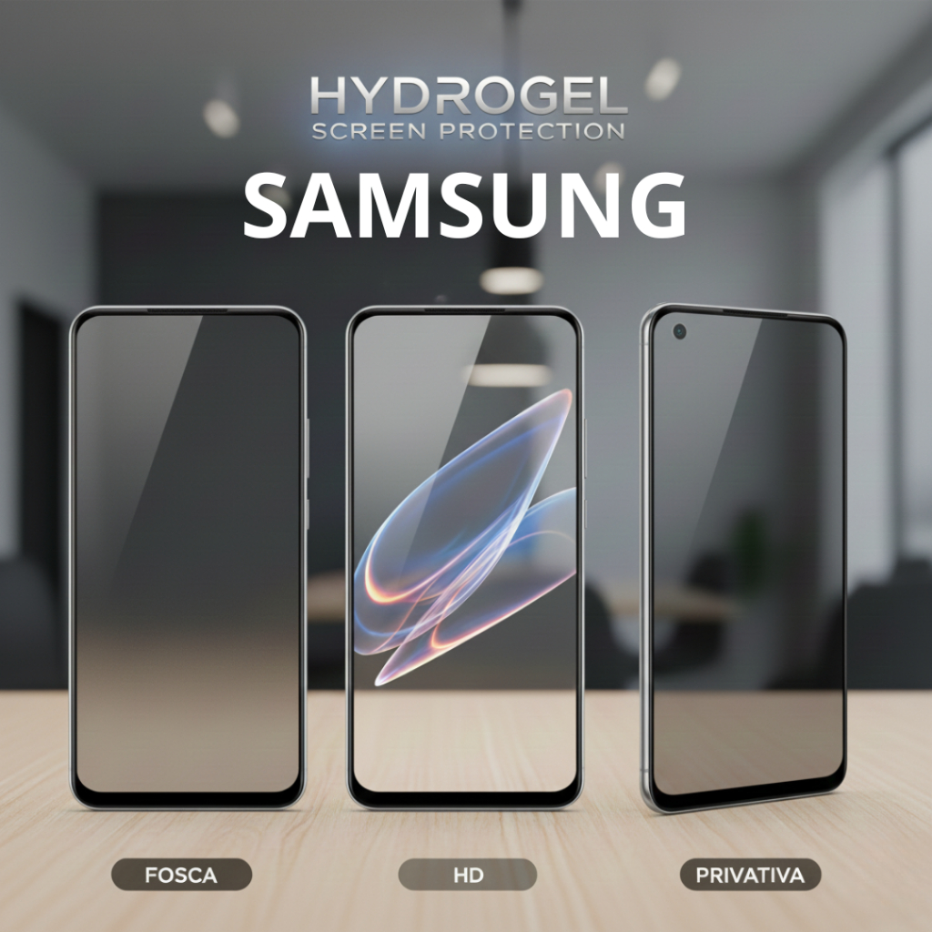 Kit 2 Películas Hidrogel Samsung S26 S25 S24 S23 Ultra Plus FE ZFlip A26 HD Fosca Privativa Premium