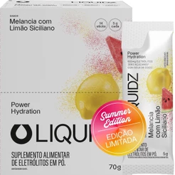 LIQUIDZ® - Eletrólitos Zero Açúcar - Melancia Com Limão Siciliano - 14 sachês