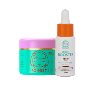 Kit Skincare Facial Kokeshi Sérum Booster e Creme Pele de Porcelana em Oferta na Shopee
