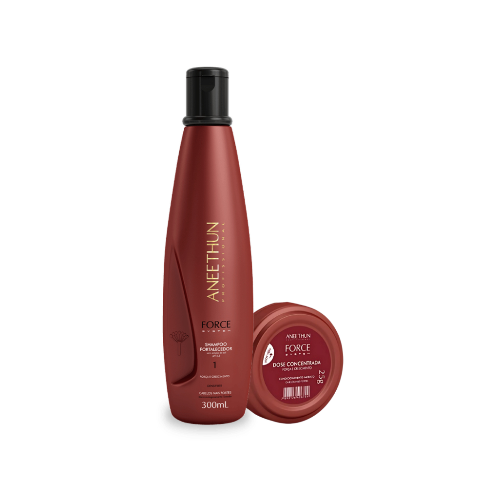 Kit Aneethun Force System - Shampoo 300ml e Dose Fortalecedora 25g