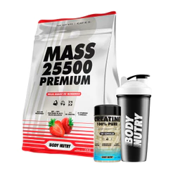 Kit Hipercalórico 3kg + Creatina 100% Pura 120 Cápsulas + Coq600ml | Massa Muscular e Recuperação