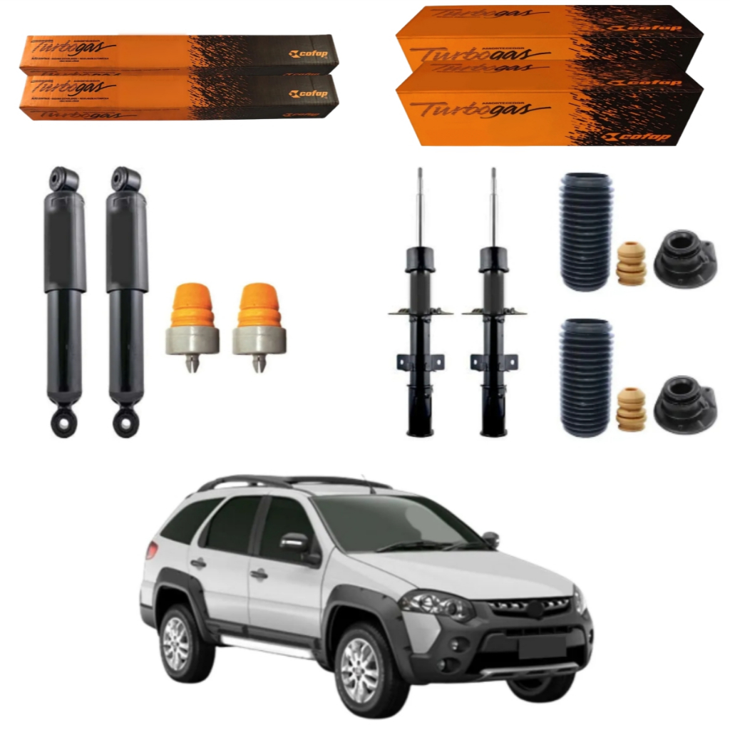 KIT 4 AMORTECEDOR PALIO ADVENTURE 2004 A 2020 COFAP + KITS