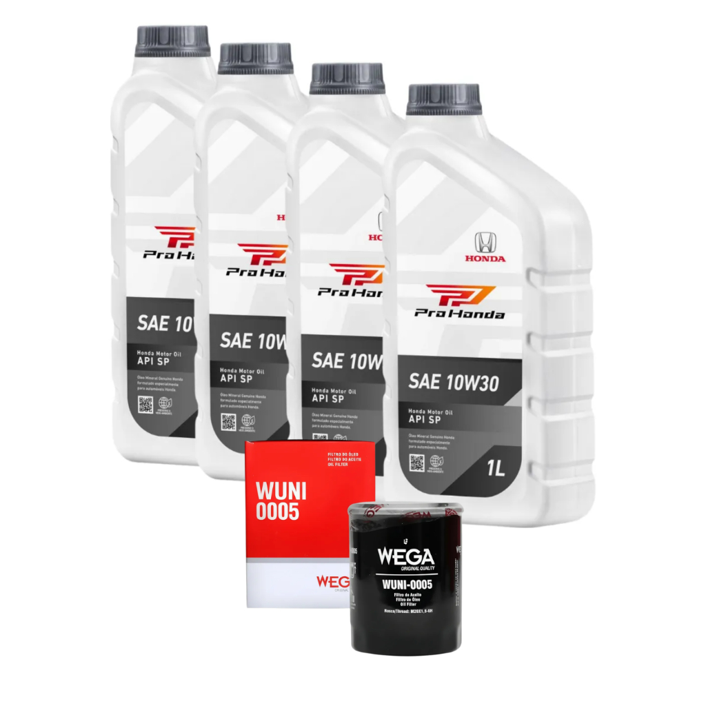 Kit Troca Oleo Honda 10w30 New Civic New Fit City Civic