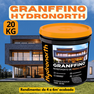 Granffino Revestimento Decorativo Pedra Natural Hydronorth 20kg | Textura | Parede: Interna Externa em Oferta na Shopee