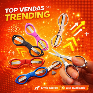 Tesoura Dobrável Portátil com Cabo de plastico e metal Alta Qualidade e Precisa no Corte Versátil em Oferta na Shopee