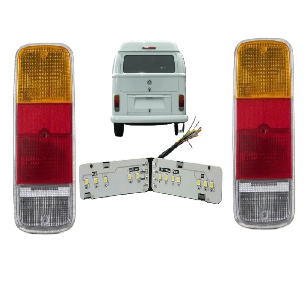 Lanterna Sinaleira e Placa Circuito Led Perua Kombi