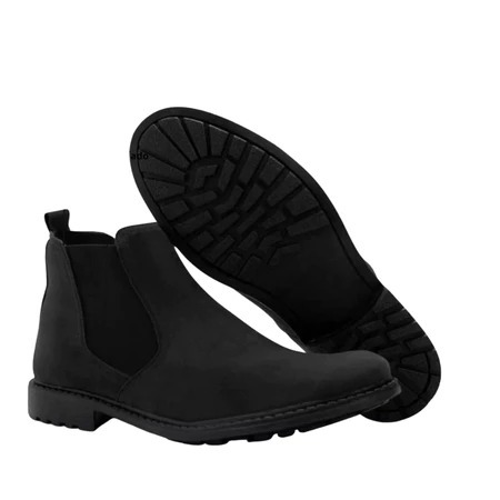Bota Botina Camurça Masculina Chelsea 100% Couro