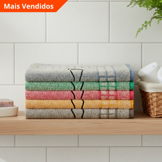 Kit 5 Toalhas de Piso Atoalhado Com Ou Sem Estampa Pézinho em Oferta na Shopee