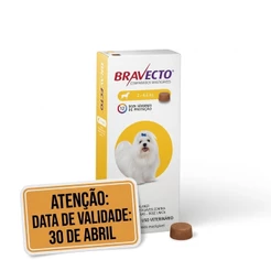 Antipulgas e Carrapatos Bravecto 112,5mg para Cachorros de 2,0kg até 4,5kg com 1 comprimido