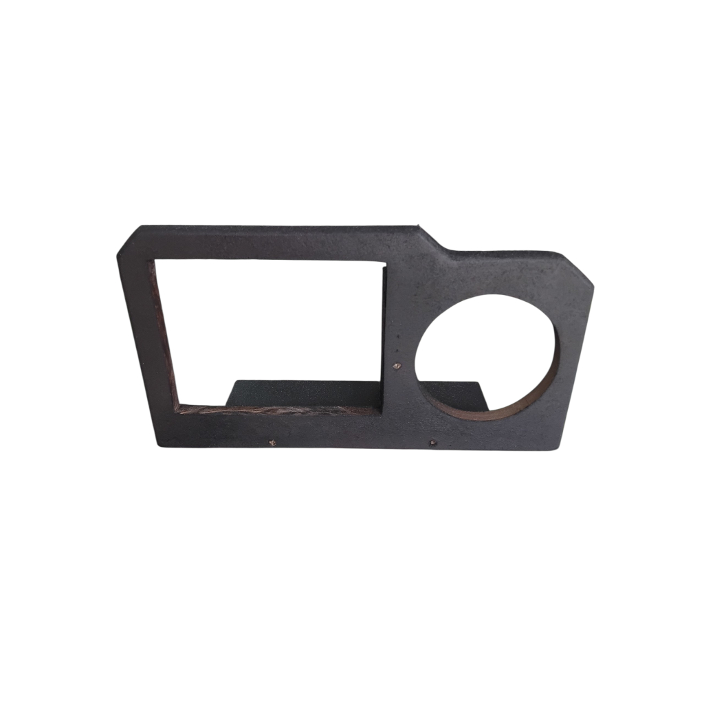 Régua corneteira para 1 corneta LTS1519 e 1 tweeter pintura simples suporte espelho som automotivo paredão